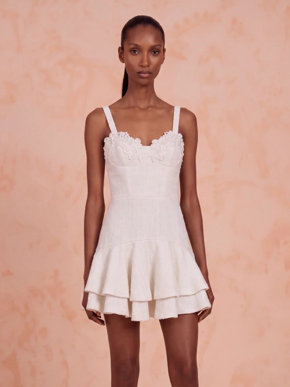 PatBO Noemi White Tweed Mini Dress – New with tags